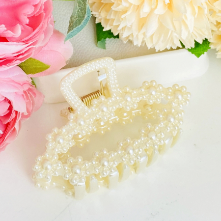 Clama Par Mini Flori Albe, Accesorii Par, Clame de Par [2]