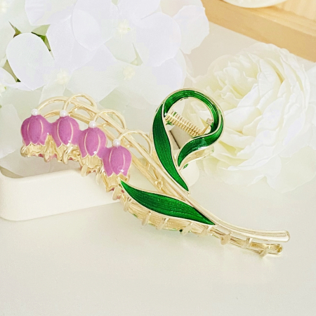 ACCESORII PAR - Clama Par Lacramioara Mov, Agrafa de Par, Accesorii Par