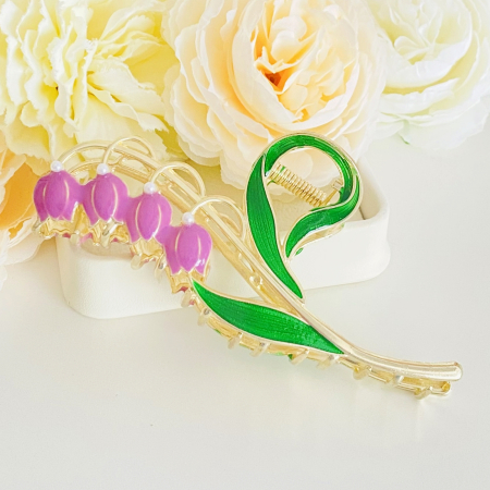 ACCESORII PAR - Clama Par Lacramioara Mov, Agrafa de Par, Accesorii Par
