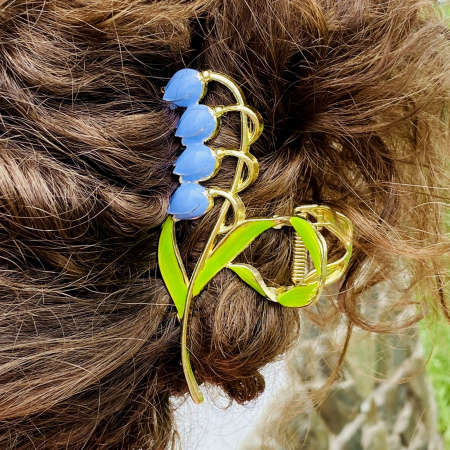 Clama Par Lacramioare Albastre, Accesorii Par, Clama metal [0]