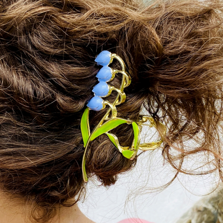 Clama Par Lacramioare Albastre, Accesorii Par, Clama metal [6]