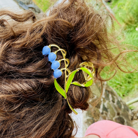 Clama Par Lacramioare Albastre, Accesorii Par, Clama metal [4]