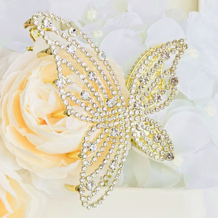 Clama Par Fluture Cristale XL, Accesorii Par, Clama Metal [5]