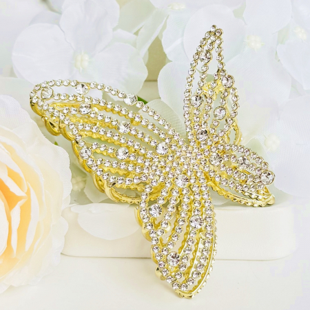 Clama Par Fluture Cristale XL, Accesorii Par, Clama Metal [4]