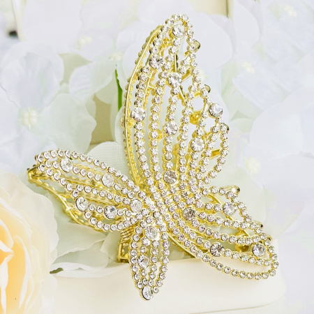 Clama Par Fluture Cristale XL, Accesorii Par, Clama Metal [8]