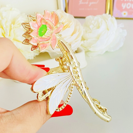 Clama Par Floare & Libelula, Accesorii Par, Clama Flori [5]