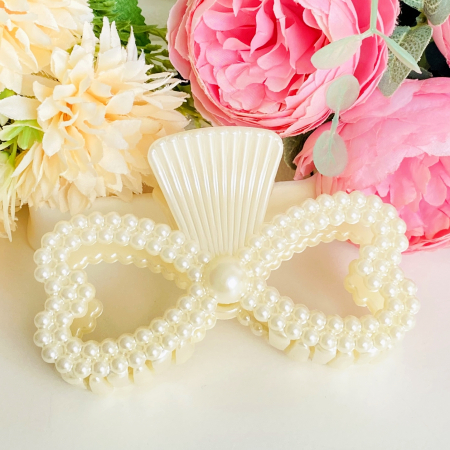 ACCESORII PAR - Clama Par Alba - Infinit Inimi, Accesorii Par, Clame de Par