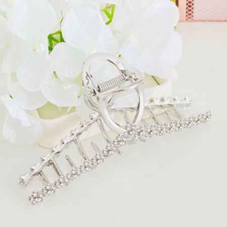 Clama Par Flori Argintii, Agrafa de Par, Accesorii Par, Clama metal [6]