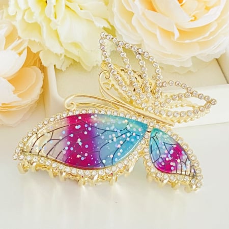 ACCESORII PAR - Clama Par Fluture Fairytale, Accesorii Par, Clama Flori