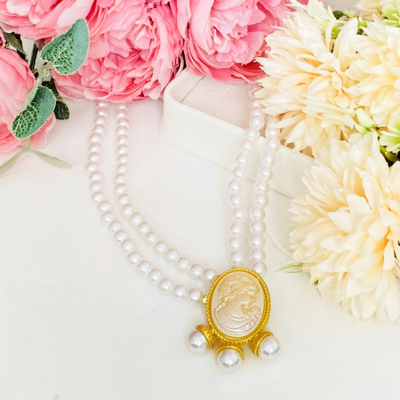 Colier Perle & Camee, colier dama, colier femei, colier elegant [4]