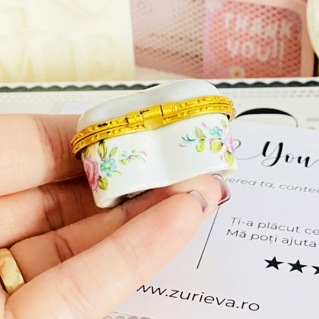 Mini Cutiuta Bijuterii Portelan Inima, Decoratiuni Vintage [7]