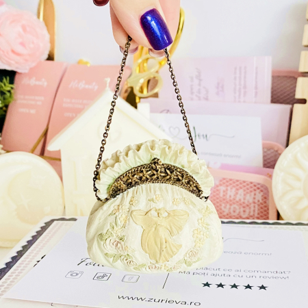 Decoratiune Poseta Vintage Crem, Decoratiuni Vintage [1]