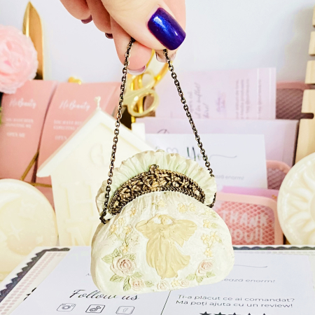 Decoratiune Poseta Vintage Crem, Decoratiuni Vintage [4]