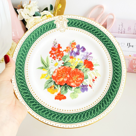 Farfurie Portelan Vintage Flori Verde, Portelan Vintage [1]