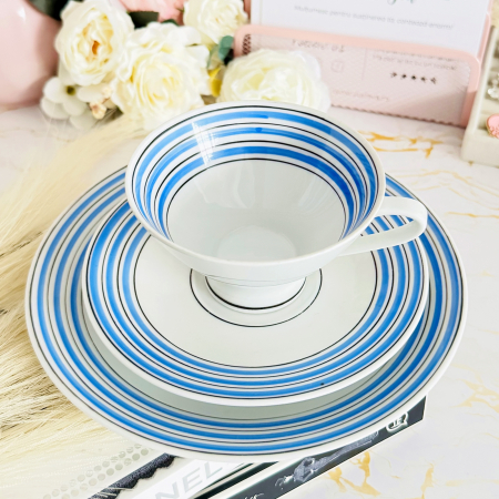 Set Mic Dejun Vintage Albastru, Portelan Vintage [2]