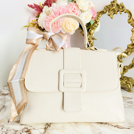 Geanta Crem Piele Ecologica, Geanta Eleganta [0]