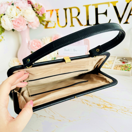 Geanta Vintage Goblen Flori & Piele Naturala, Genti Vintage [6]