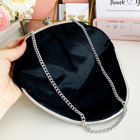 Poseta Vintage Silver Black, Genti Vintage [6]