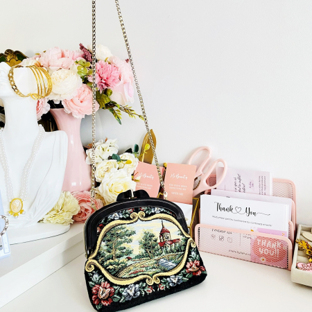 Geanta Vintage Tapiserie Peisaj, Genti Vintage [3]