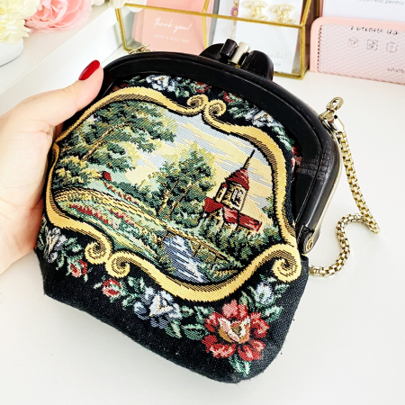 Geanta Vintage Tapiserie Peisaj, Genti Vintage [5]