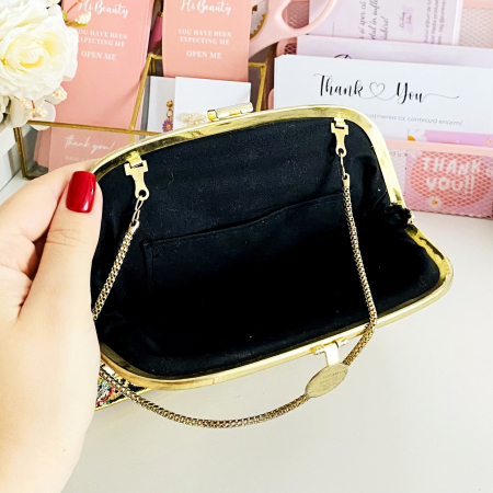 Geanta Vintage Tapiserie Flori & Auriu, Genti Vintage [6]