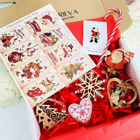 GIFT BOX - Set Cadou Brosa Mos Craciun,  Gift Box pentru femei, Seturi Cadou Craciun