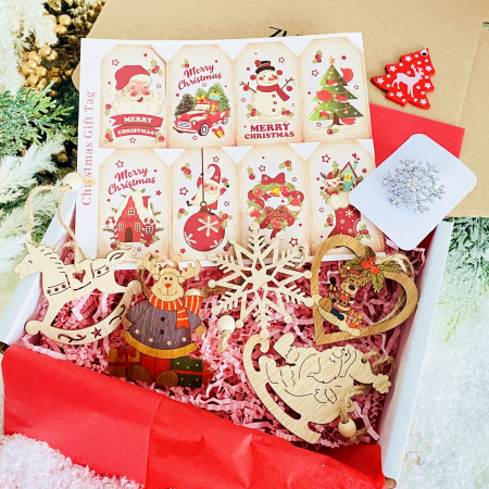 CRACIUN - Set Cadou Fulg Nea Argintiu,  Gift Box pentru femei, Seturi Cadou Craciun