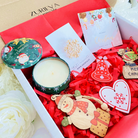 Gift Box Lumanare Parfumata Fulg Nea, Gift Box pentru femei, Seturi Cadou Secret Santa [6]