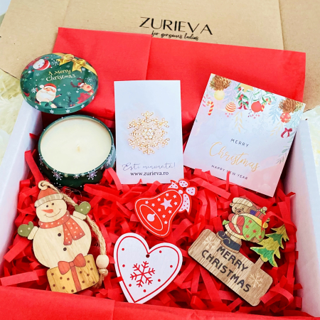 Gift Box Lumanare Parfumata Fulg Nea, Gift Box pentru femei, Seturi Cadou Secret Santa [2]