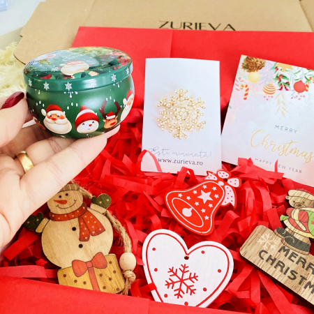 Gift Box Lumanare Parfumata Fulg Nea, Gift Box pentru femei, Seturi Cadou Secret Santa [4]