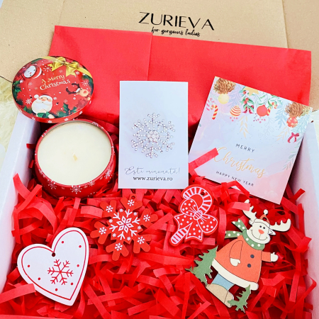 Gift Box Lumanare Parfumata Fulg Nea, Gift Box pentru femei, Seturi Cadou Secret Santa [6]