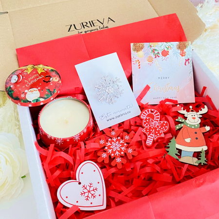 Gift Box Lumanare Parfumata Fulg Nea, Gift Box pentru femei, Seturi Cadou Secret Santa [5]