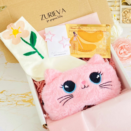 Set Cadou Pisica Roz, Gift Box pentru femei, Seturi Cadou [3]
