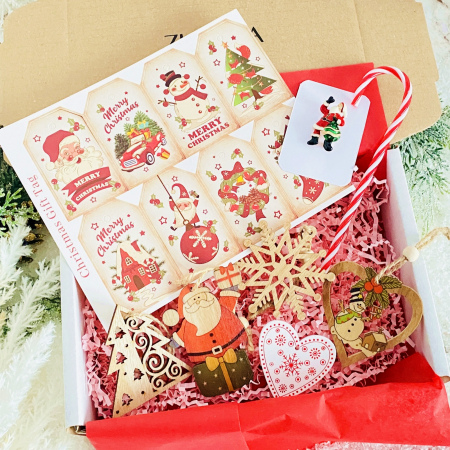 Set Cadou Brosa Mos Craciun,  Gift Box pentru femei, Seturi Cadou Craciun [3]