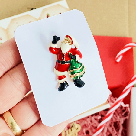 Set Cadou Brosa Mos Craciun,  Gift Box pentru femei, Seturi Cadou Craciun [2]