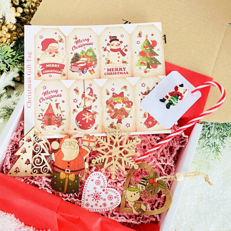 CRACIUN - Set Cadou Brosa Mos Craciun,  Gift Box pentru femei, Seturi Cadou Craciun