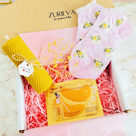 LUMANARI - Set Cadou Lumanare Ceara Albine, Gift Box pentru femei, Seturi Cadou