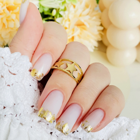 Inel Auriu Stelute Otel Inoxidabil, Inele Dama [5]