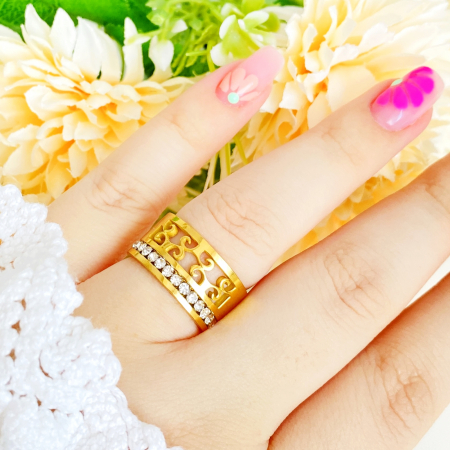 Inel Auriu Otel Inoxidabil, Bijuterii Stainless Steel [3]