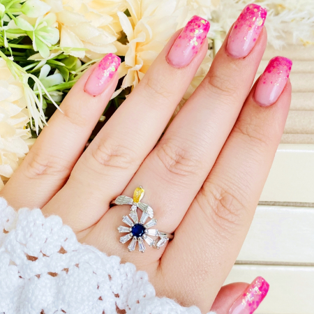 Inel Reglabil Antistres Argintiu, Otel Inoxidabil, Inele Dama [1]