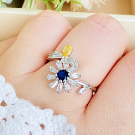 Inel Reglabil Antistres Argintiu, Otel Inoxidabil, Inele Dama [0]