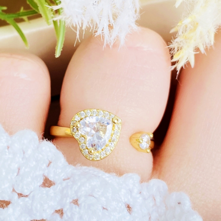 Inel Reglabil Antistres Inima, Otel Inoxidabil, Inele Dama [6]