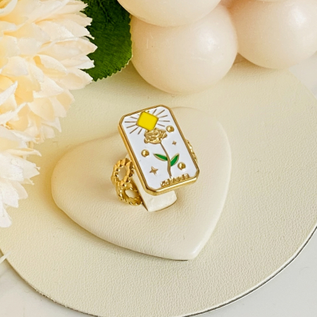 Inel Reglabil Floare Lovers Otel Inoxidabil, Inele Dama [3]