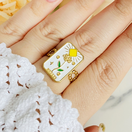 Inel Reglabil Floare Lovers Otel Inoxidabil, Inele Dama [5]