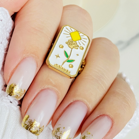 Inel Reglabil Floare Lovers Otel Inoxidabil, Inele Dama [6]