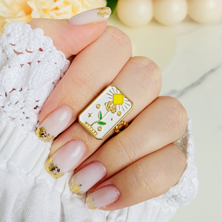 Inel Reglabil Floare Lovers Otel Inoxidabil, Inele Dama [4]