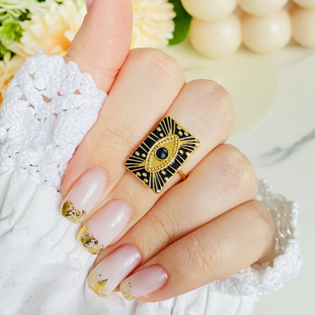 Inel Reglabil Evil Eye Otel Inoxidabil, Inele Dama [4]