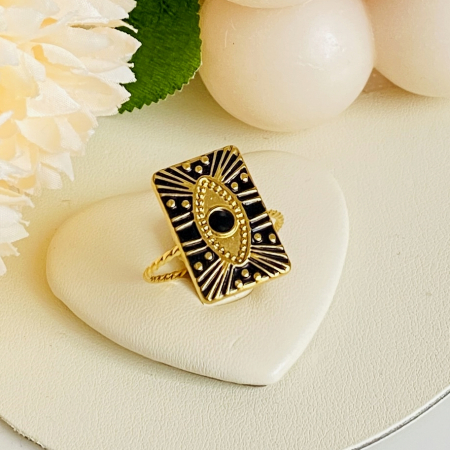 Inel Reglabil Evil Eye Otel Inoxidabil, Inele Dama [3]