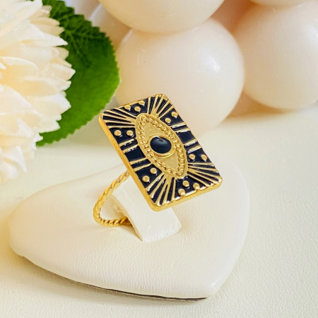 Inel Reglabil Evil Eye Otel Inoxidabil, Inele Dama [5]