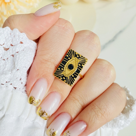 Inel Reglabil Evil Eye Otel Inoxidabil, Inele Dama [6]